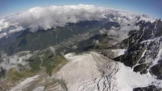 Mont Blanc Drone Flight - DOWNHILL RUN - FPV wingsuit - BASE Jumping edition!