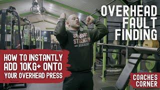 Instantly add 10kg+ onto your overhead press | Fault finding | Serious Strength Academy | Dean Maden