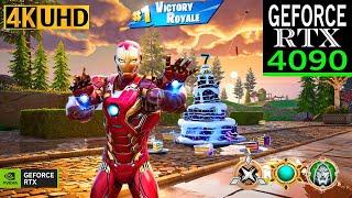 Fortnite Iron Man Skin Gameplay | RTX 4090 4K Max Graphics + RTX "ON" | Part #4 #fortnite