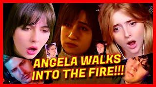 STREAMERS REACT to ANGELA DEATH SCENE REACTION SILENT HILL 2 REMAKE REACTION BURN FLAMING STAIRCASE!