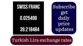 Turkish Lira Exchange Rates Today 05 august 2024