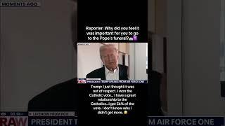 “Out of respect”immediately trivializes it by talking about vote totals of Catholics  #trump #pope