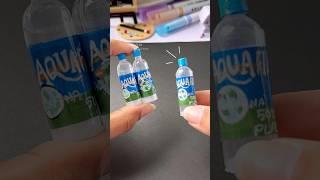 DIY Miniature Water Bottle #shorts #art #diy #youtubeshorts_