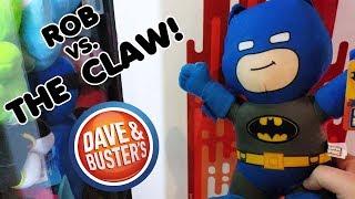 Trap Door Wins And Claw Machine Sadness At Dave and Busters | Rob Vs. The Claw