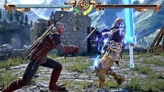 SOULCALIBUR 6 - Geralt of Rivia vs Siegfried & Epic Finish KAER MORHEN Stage (1080p 60fps) PS4 Pro