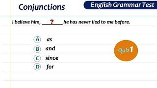 Conjunctions in English Grammar - Quiz-1 | Grammar Quiz Conjunctions by Quality Education