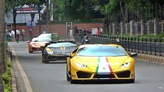 30 + Lamborghini's Accelerating - GIRO INDIA 2019 - Aventador SVJ, Performante...