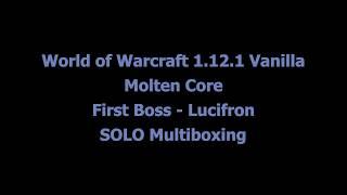 WoW Vanilla MC40 First Boss Fight - Lucifron Solo Multiboxing 1.12.1 (old vg core)