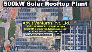 500 kWp Industrial Solar PV Plant - Ambala || Advit Ventures Solar EPC Expert