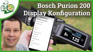 Bosch Purion 200 Display Konfiguration im Detail  Datenseiten einrichten 