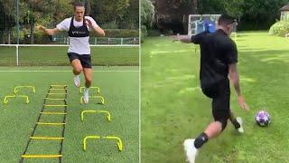 This is How Footballers Exercise when Alone!  Cavani, Gabriel Jesus, Balotelli, Hulk and more!