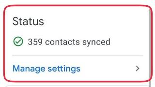 How To Contacts synced status automatically sync Google Contact in Google Account Android