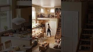 Modern Loft Interior Tour | Cozy Two-Level Apartment Design Inspiration #home #shorts