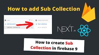 How to add sub collection in firebase 9 | Cloud Firestore