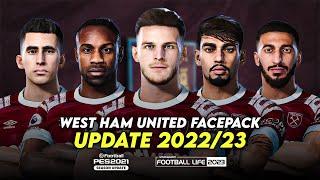 WEST HAM UNITED FACEPACK 2022/23 | SIDER AND CPK | EFOOTBALL PES 2021 & SP FOOTBALL LIFE 2023