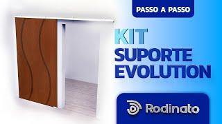 Como instalar kit para porta de correr Rodinato: Kit Suporte Evolution