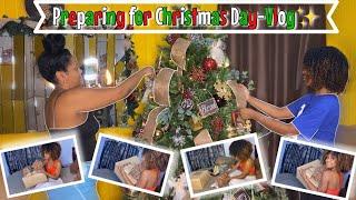 PREPARING FOR CHRISTMAS DAY!// (Decorate the tree + wrap presents with me) || Joleezah