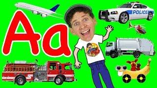 Vehicles Alphabet Phonics Song for Kids | A to Z Transportation | Learn Transport Kids