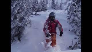 Mountain skiing in Siberia, Russia. Alpine skiing in Russia is fun. A lot of opportunities !