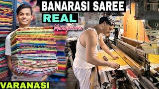 Handwoven Banarasi Silk Saree From Banaras |  Banarasi Crush Tissue | Pure Katan Silk | Banarasi 