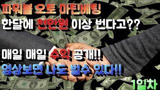 파워볼 홀짝 오토 재테크 월 천만원 수입 [[30배속 실제영상]] 1일차