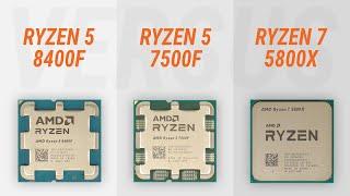 Ryzen 5 8400F vs Ryzen 5 7500F vs Ryzen 7 5800X w/ RTX 4090: Test in 8 games at 1080p