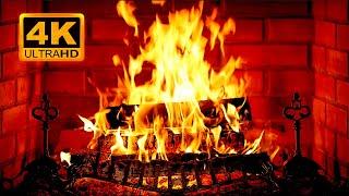  Cozy Fireplace 4K (12 HOURS). Fireplace with Crackling Fire Sounds. Crackling Fireplace 4K