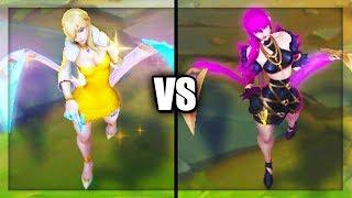 K/DA Prestige Evelynn vs K/DA Evelynn Skins Comparison (League of Legends)