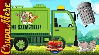 Vehicles: The story of the small garbage truck  Fairy tale for children.