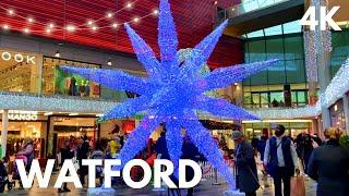 Watford Shopping Center Walking Tour  4K | Rainy Weather | London | United Kingdom