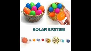 Surprise Eggs Planets | Learn Planets in our Solar System  | Fluffykid Surprise Eggs For Kids