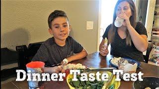 KIDS TASTE TEST TORTELLINI ALFREDO PASTA | PACKAGE FROM VIEWER | PHILLIPS FamBam Vlogs