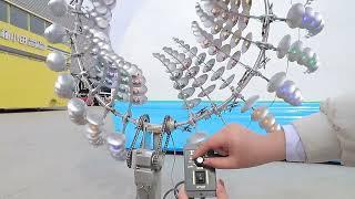 landscape decoration 304 stainless steel kinetic sculpture wind spinner