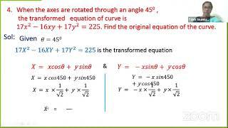 Mathematics IB ||Transformation Of Axes|| Ls -2 ||Mrs N Sreedevi