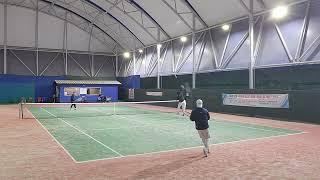 포천 마홀테니스클럽 (슈퍼 박상민, 고우석 vs 김경태, 신용선) 수원화홍배 오픈부 시합 연습경기