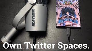 Get Podcast Quality Audio For Twitter Spaces.