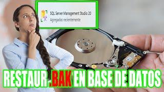 Restaurar una base de datos con extensión | BAK | RESTAURAR BASE DE DATOS | MICROSOFT SQL BAK