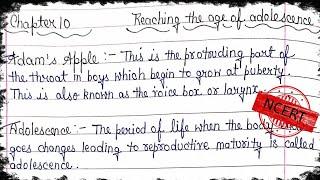 NCERT/CBSE : Class 8 Science  Chapter 7 - Reaching the age of adolescence | Science Ch:8 keyword