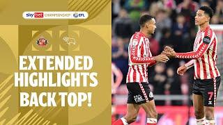 BACK TOP! | Sunderland v Derby County extended highlights