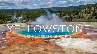 Yellowstone National Park. 4K Scenic Music Film.