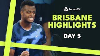 Djokovic vs Monfils 20th Meeting; Mpetshi Perricard, Mensik & More | Brisbane 2025 Highlights Day 5