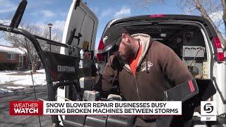 Record-setting winter swamps snowblower repair shops