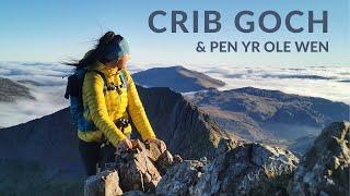 CRIB GOCH (with cloud inversion) and Pen Yr Ole Wen Solo Hike - SNOWDONIA