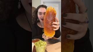 HUGE grilled cheese burrito #burrito #mukbang #eatingasmr #eatingshow #eatingsounds #crunchy #eating