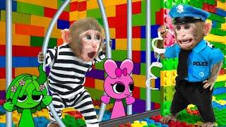 KiKi Monkey play Incredibox Sprunki Song to escape Lego Magic Hack Prison Maze | KUDO ANIMAL KIKI