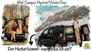 Minicamper DIY  Packen für die Herbst/ Wintertour nach Österreich| Citroën Berlingo XL| Was muss mit