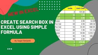 How to create search box in excel | Search box in excel | Advanced Excel