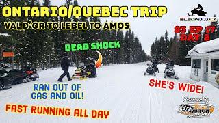 Ran Out of Gas and Oil! | Snowmobiling Val d'Or to Amos via. Lebel Sur Quevillion | White Highways