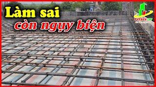 Thép sàn làm thế này có nghiệm thu được không.