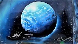 How to Spray paint PERFECT 3D planet and stars - Tutorial by Skech